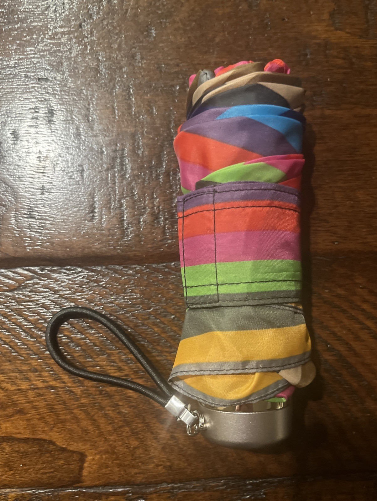 TOTES Travel Size Umbrella Multicolor Stripes