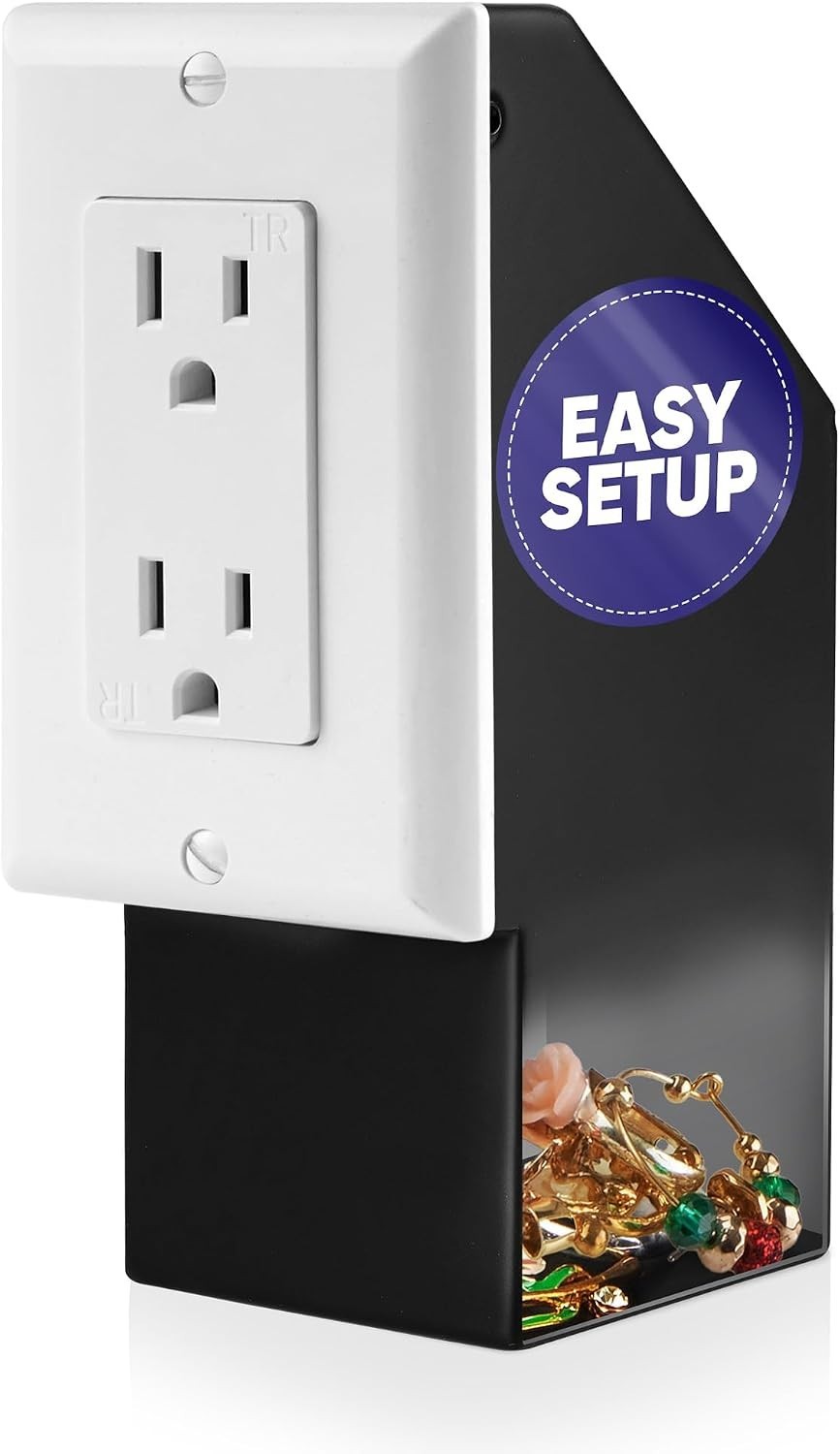 ® Electrical Outlet Hidden Wall Safe | 100% Real Wall Plate Included | Easy t...