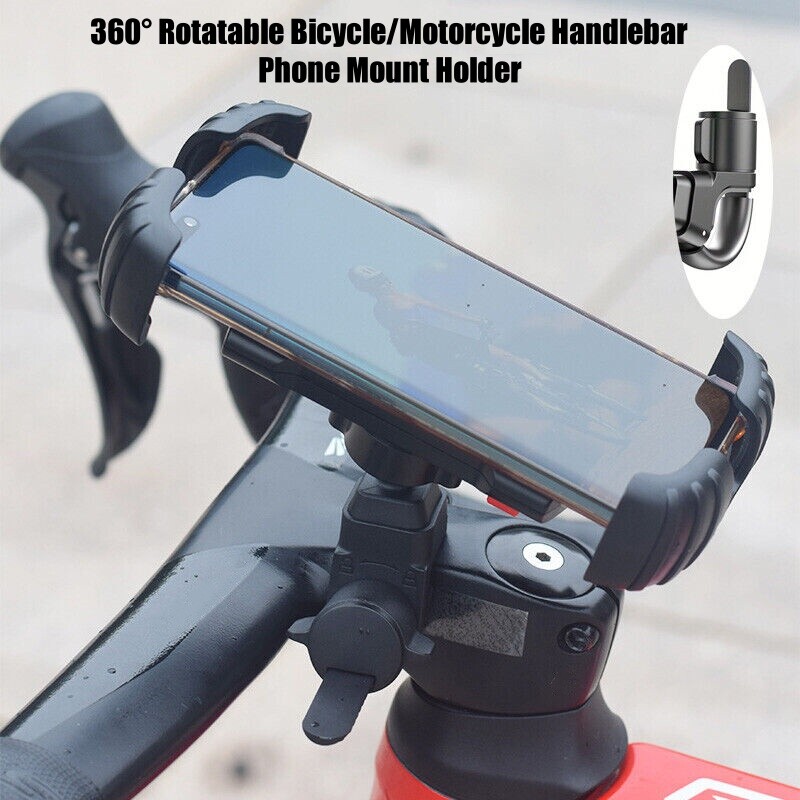 360° Motorbike Bike Bicycle Handlebar Phone Mount Holder For iPhone Samsung GPS