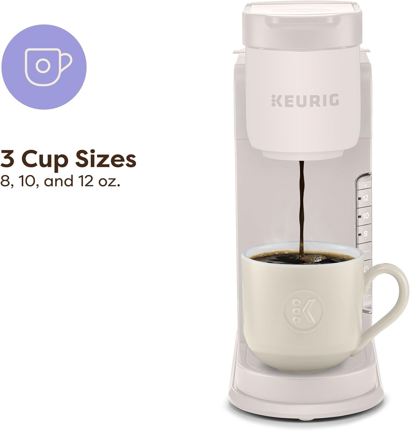 K-Express Single Serve K-Cup Pod Coffee Maker, 3 Brew Sizes, Strong Button Fe...