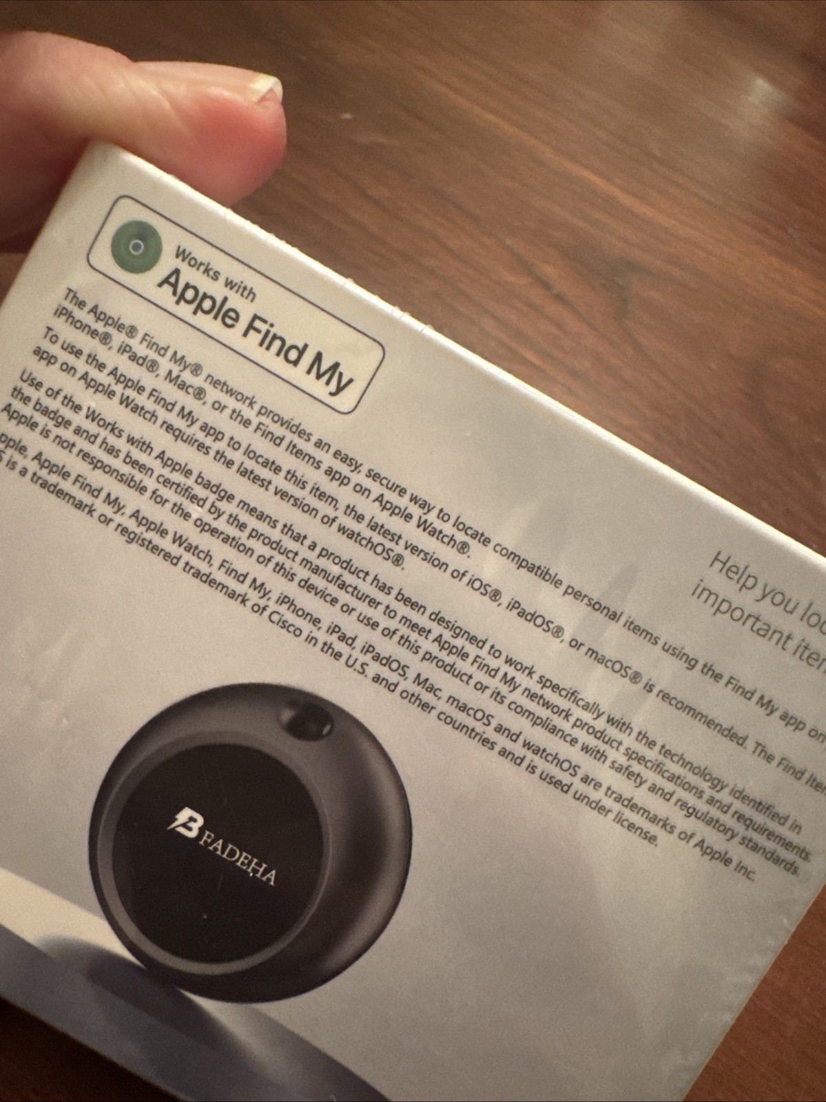 Apple Find My Bluetooth Tracker Smart Finder for Apple Find My iPhone.