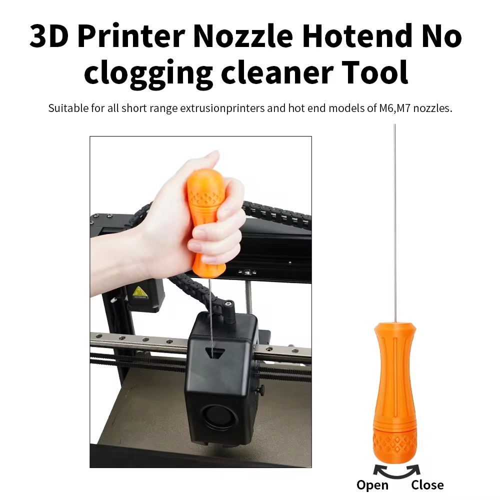 Nozzle Cleaning Tools Kit for M6 M7 E3D MK8 K1 K1C K1 Max Ender3 V3 3D Printer