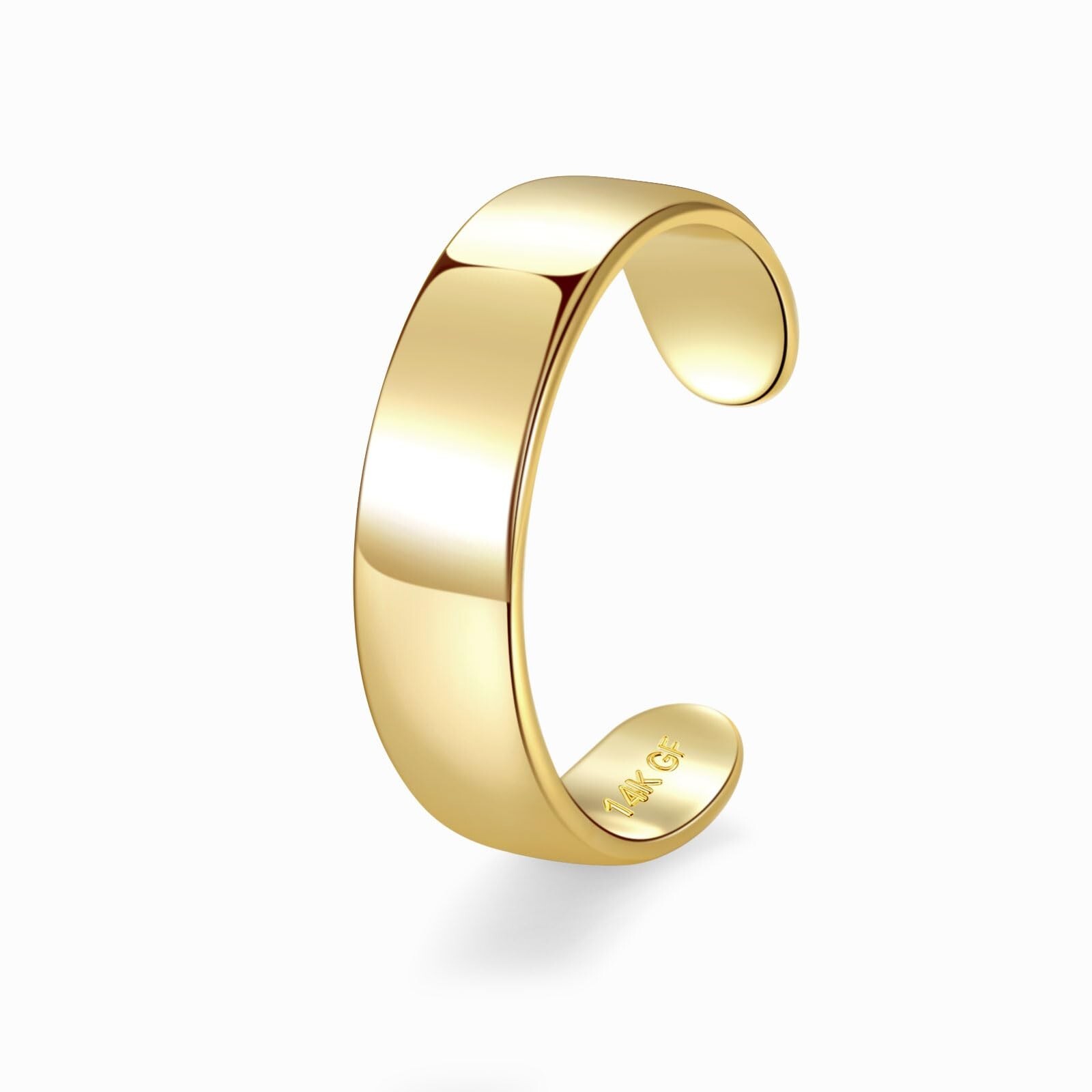 PLOMFOV 14K Gold Filled Gold Toe Rings for Women Adjustable Toe Rings Non Tar...