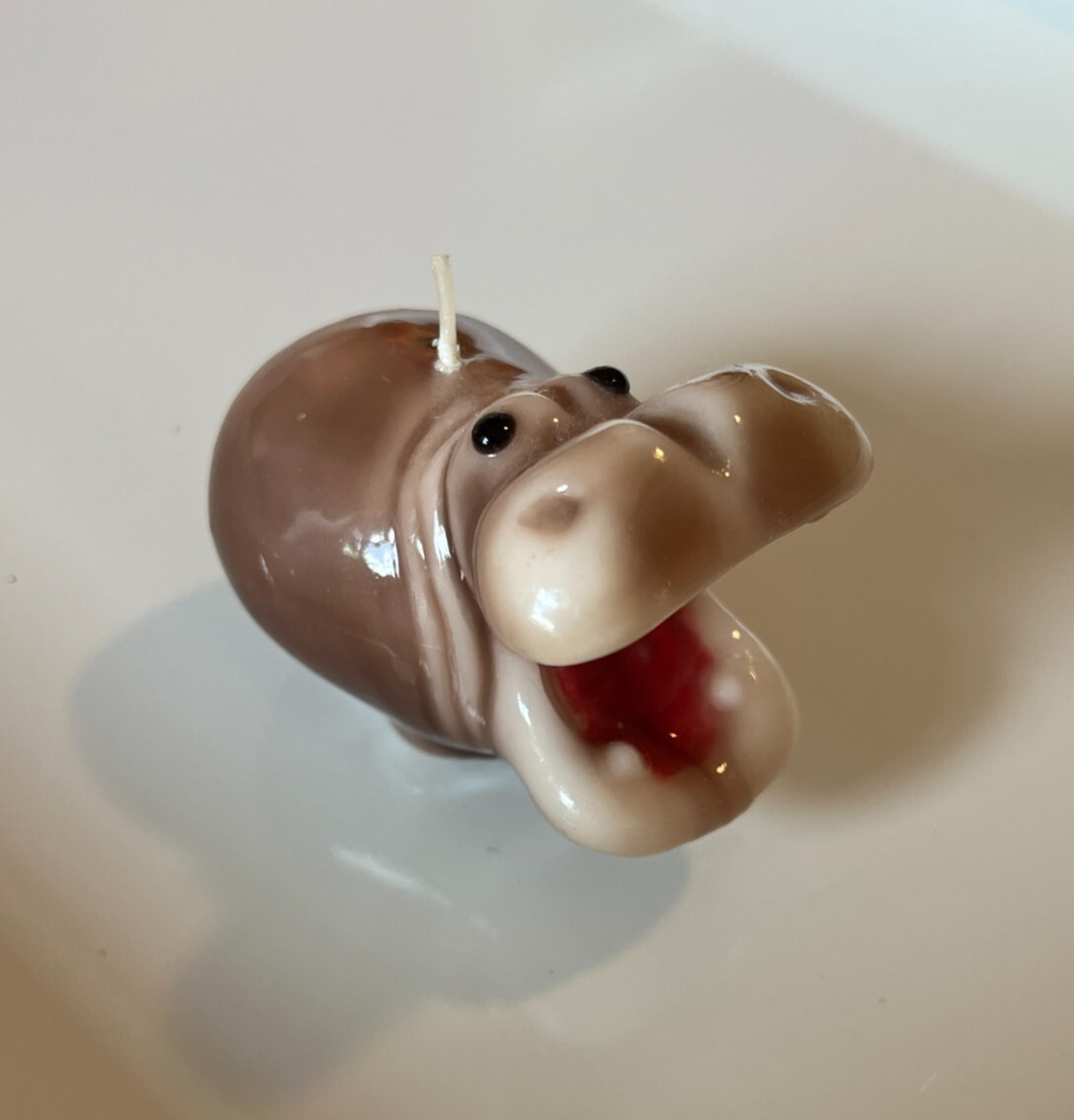 Small Hippo Candle