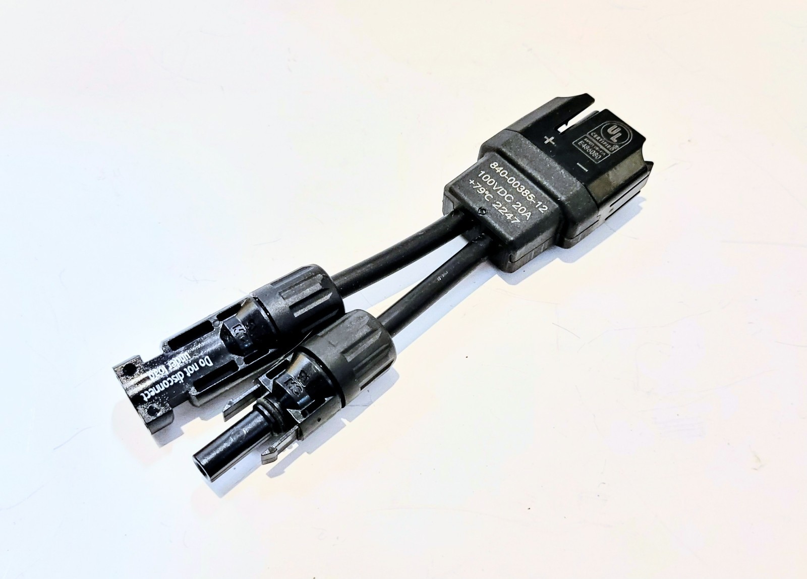 Enphase Microinverter DC 840-00385-12 Connector Cable Black