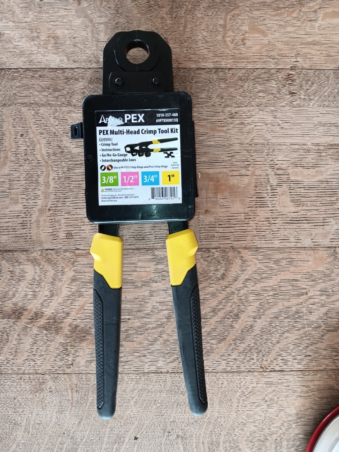 Apollo 3/8 in. to 1in. Lightweight Multi-Head PEX-B Crimp Tool Kit 69PTKH0015Q