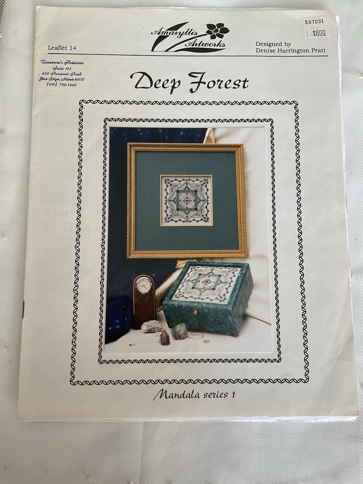 Deep Forest Cross Stitch Leaflet 14 Mandala Series 1 Amaryllis Artworks Used