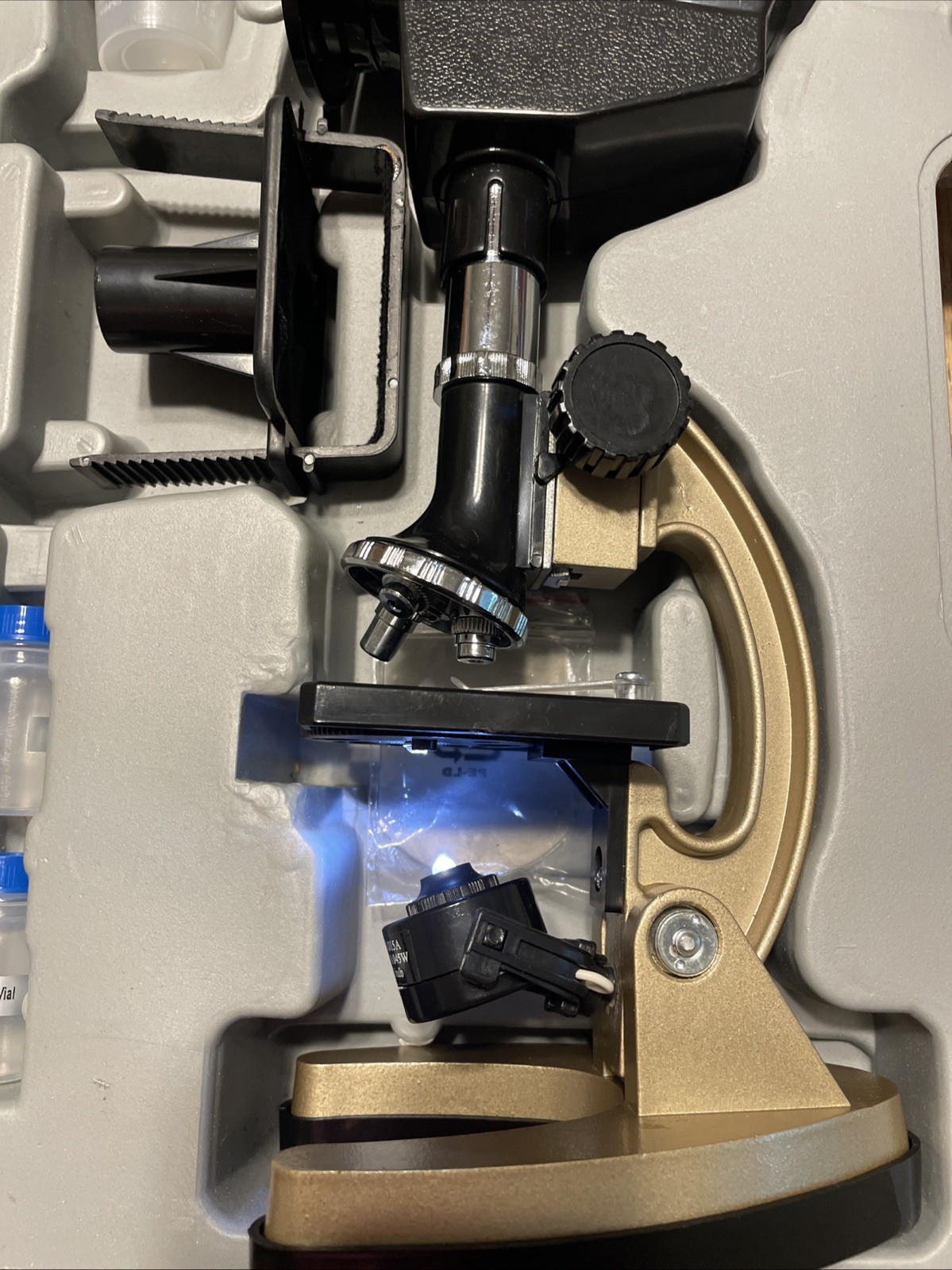 Unbranded Monocular Microscope With Case And Accessories