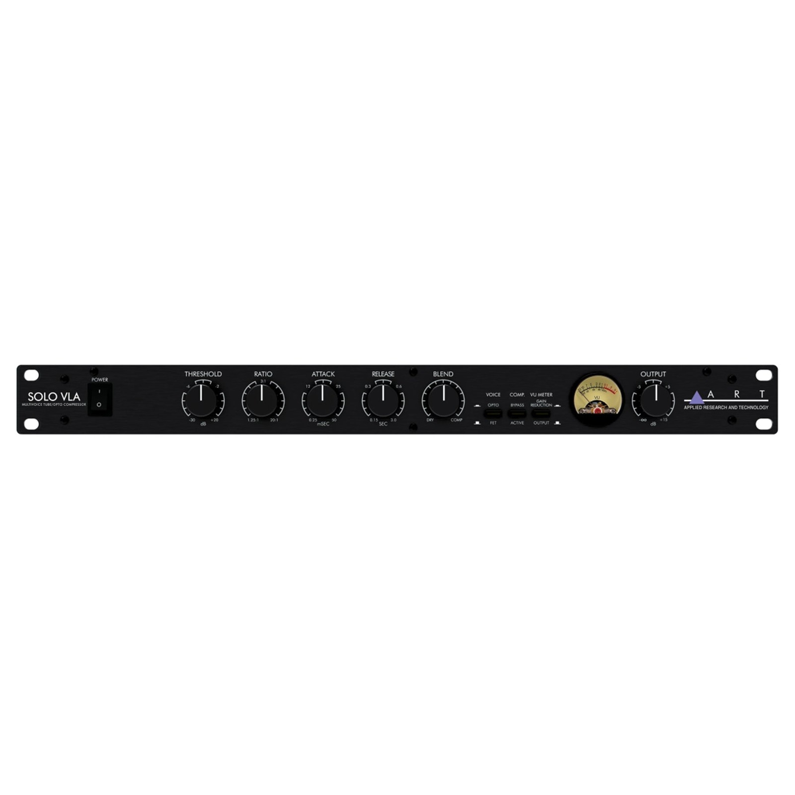 ART Solo VLA Multivoice Compressor Rackmount Dynamics Processor Optical FET Tube