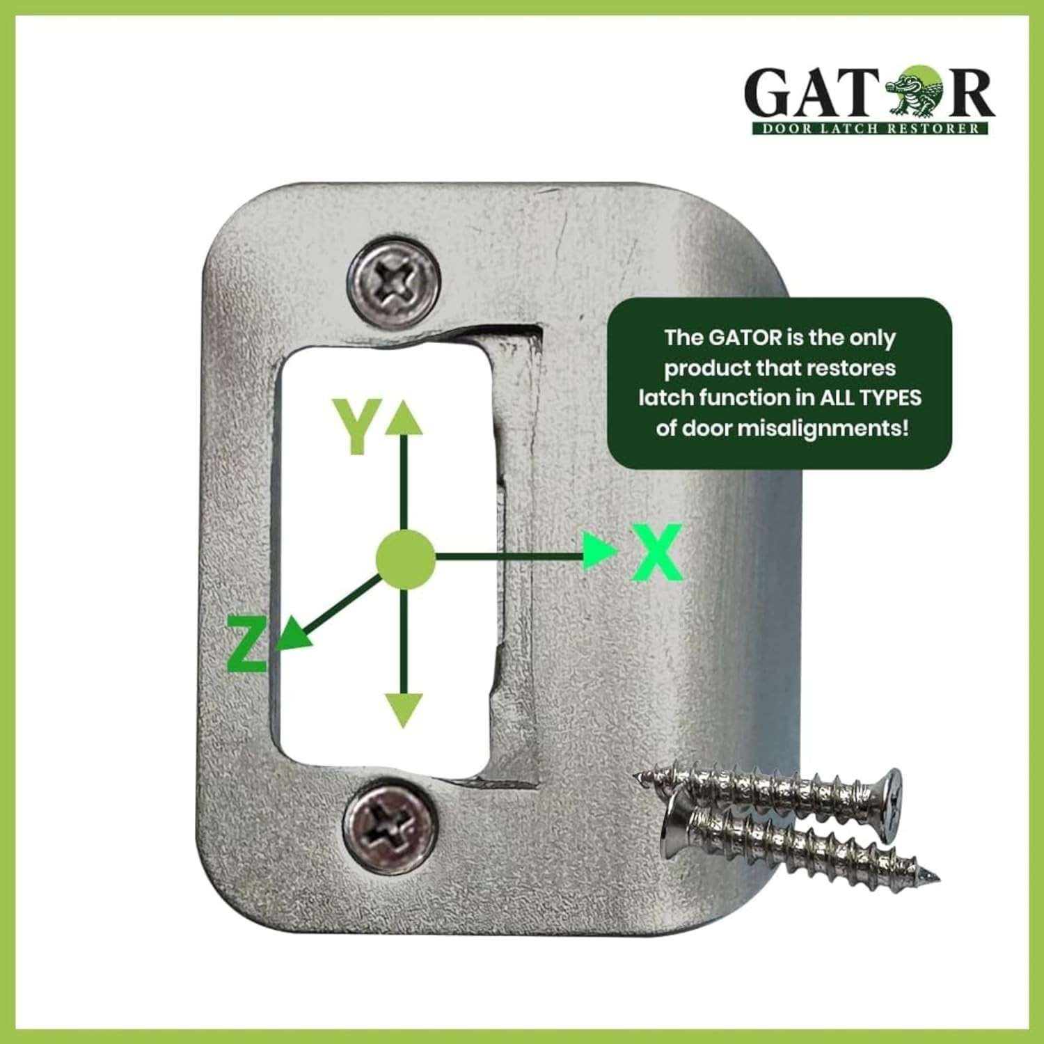 Gator Satin Nickel Door Strike Plate 4-Pack - Universal Latch Restorer Solution