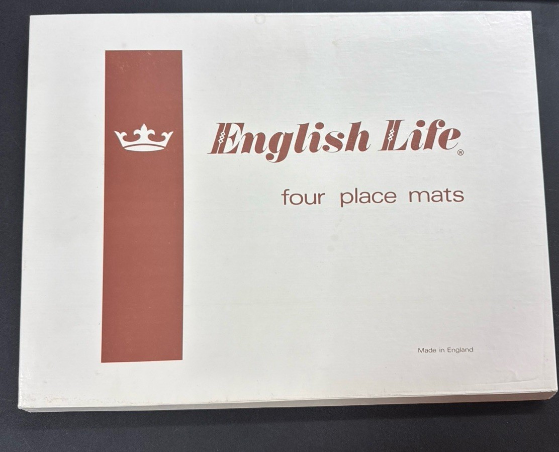 English Life Vintage Cork Backed 12"x9" Placemats Strawberry Patch Qty 4