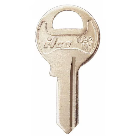 Kaba Ilco 1092-M1 Key Blank, Brass, Type M1, 4 Pin, Pk10