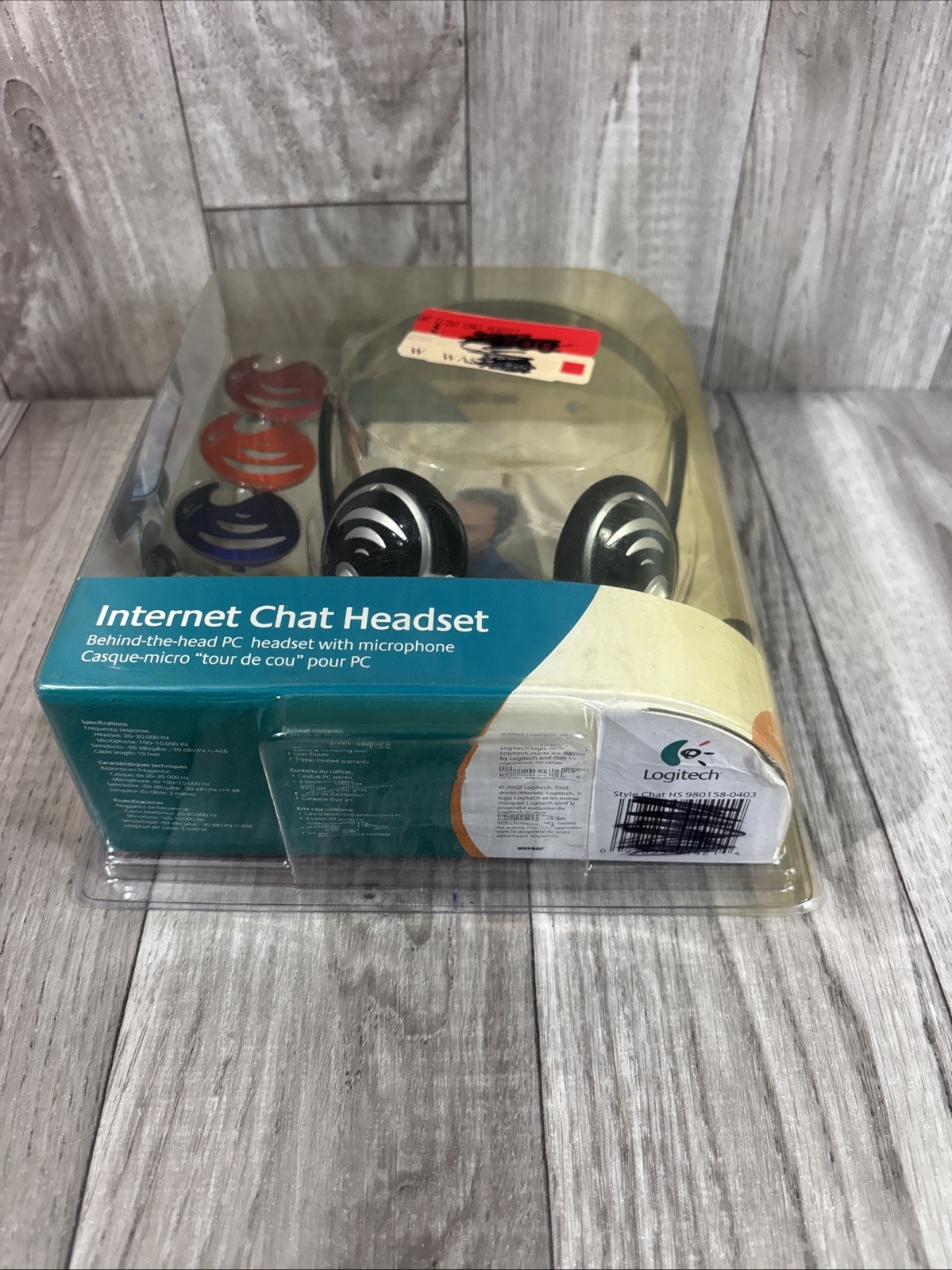 NEW Logitech Internet Chat Headset Behind the Head Multicolored Computer SEALED