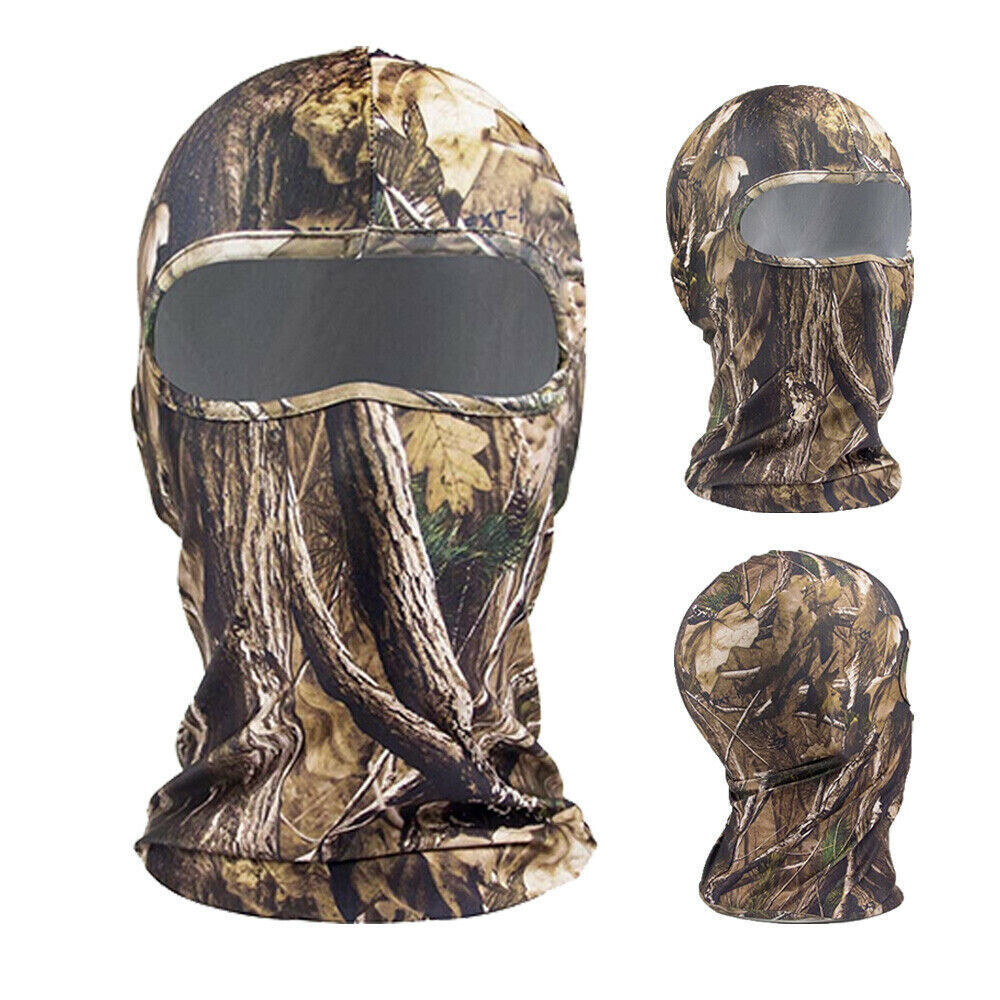2PCS Real Tree Camo Balaclava Full Face Mask UV Protection Tactical Shiesty Mask