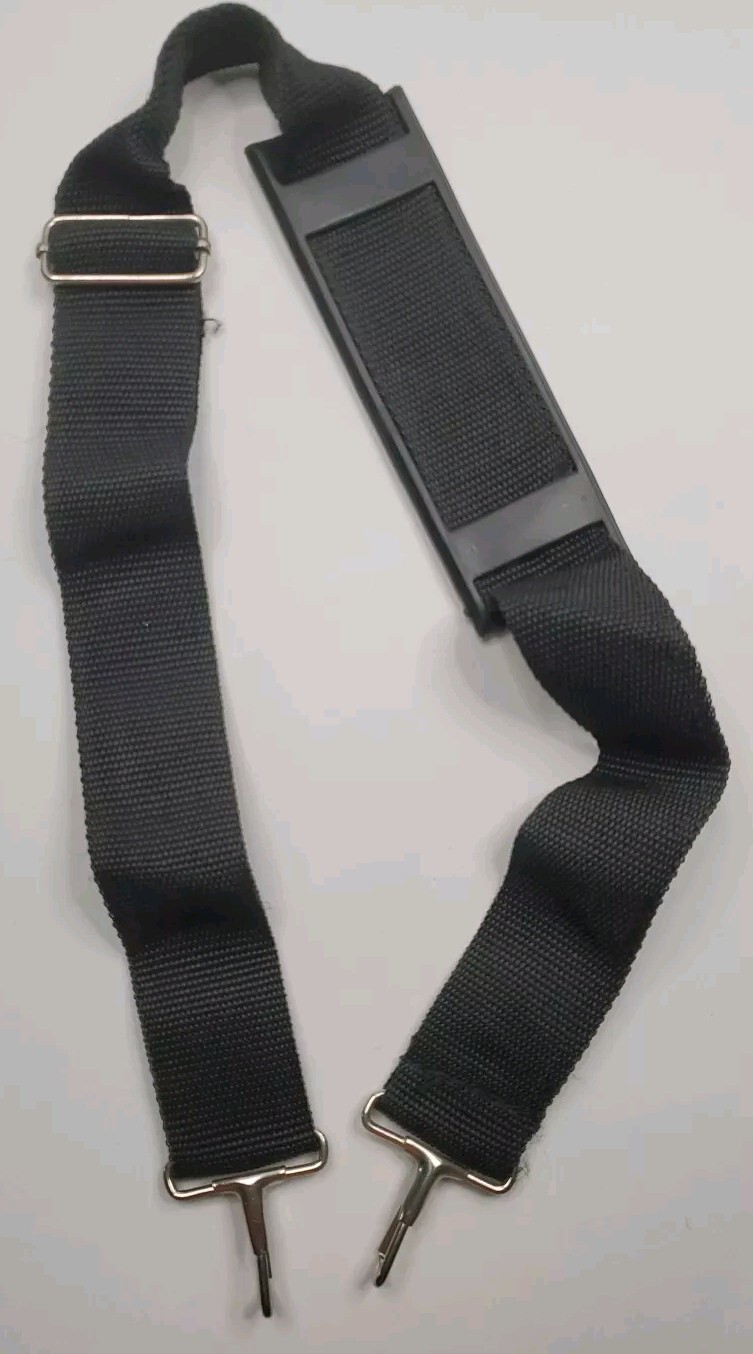 Strap Only 29" Adjustable Black Canvas 1.5" Wide