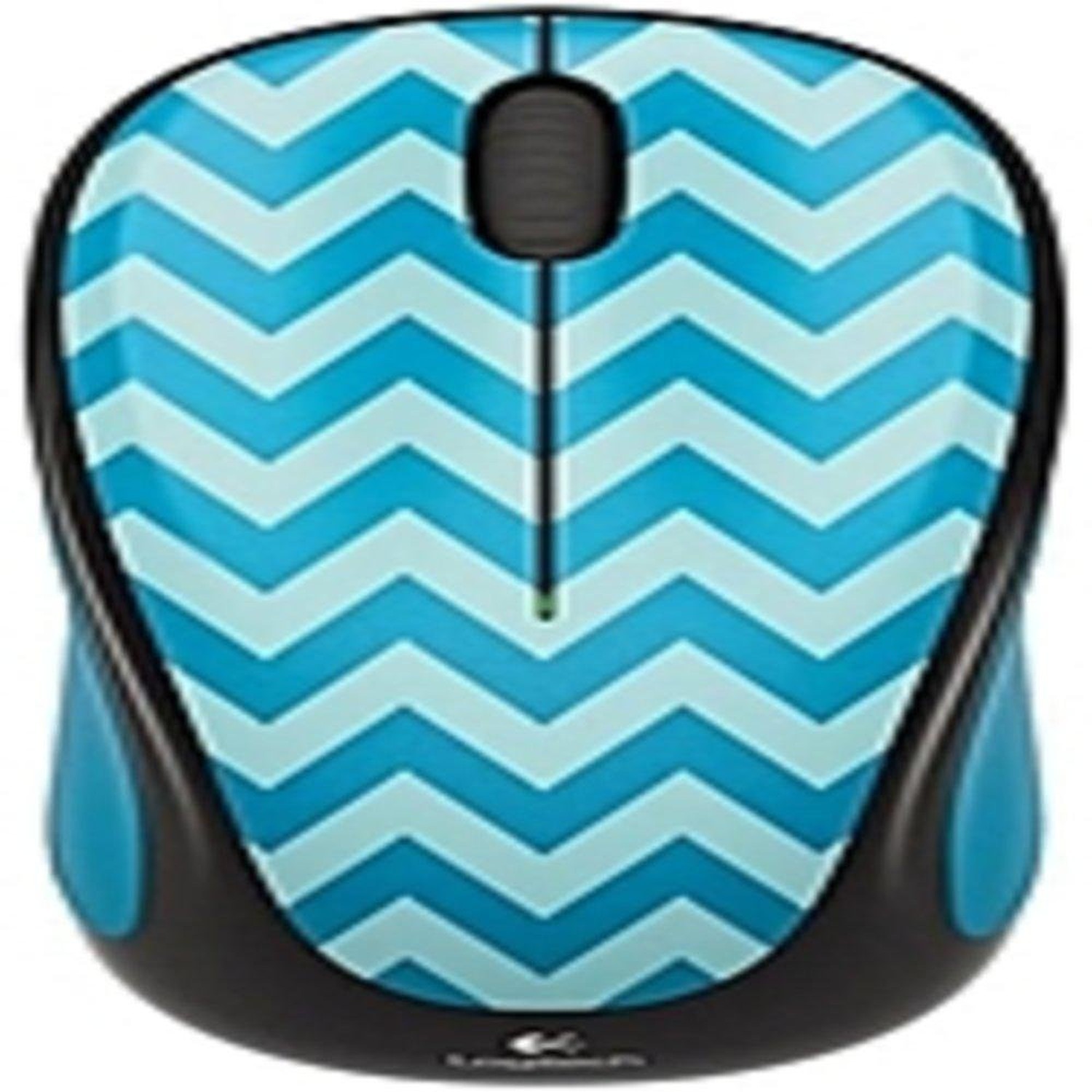 Logitech M317C 910-004508 Wireless Scroll Mouse - Teal Chevron