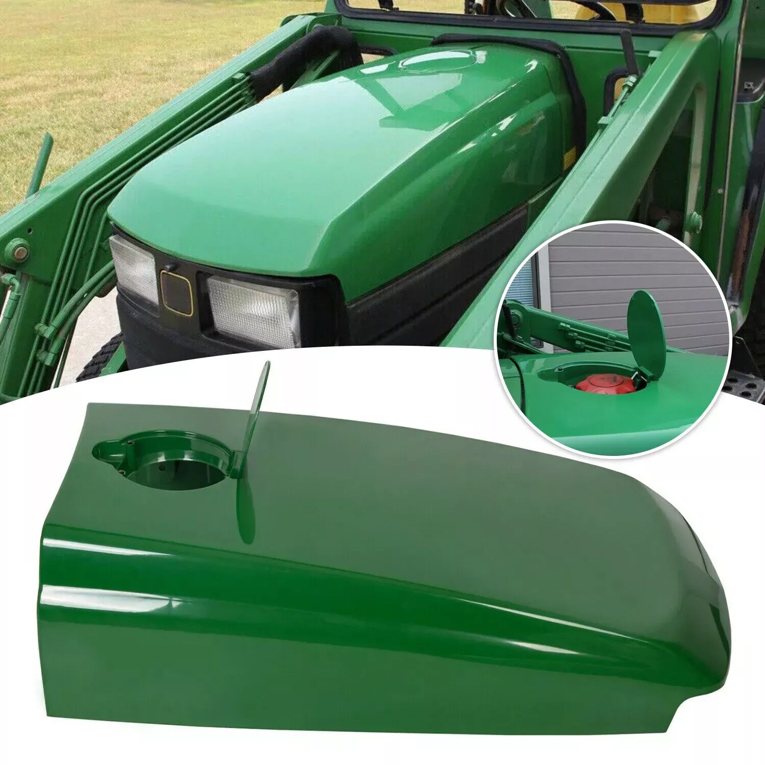 For John Deere 4200 4210 4300 4310 4400 4410 #LVU12062 Upper Hood W/ Fuel Door