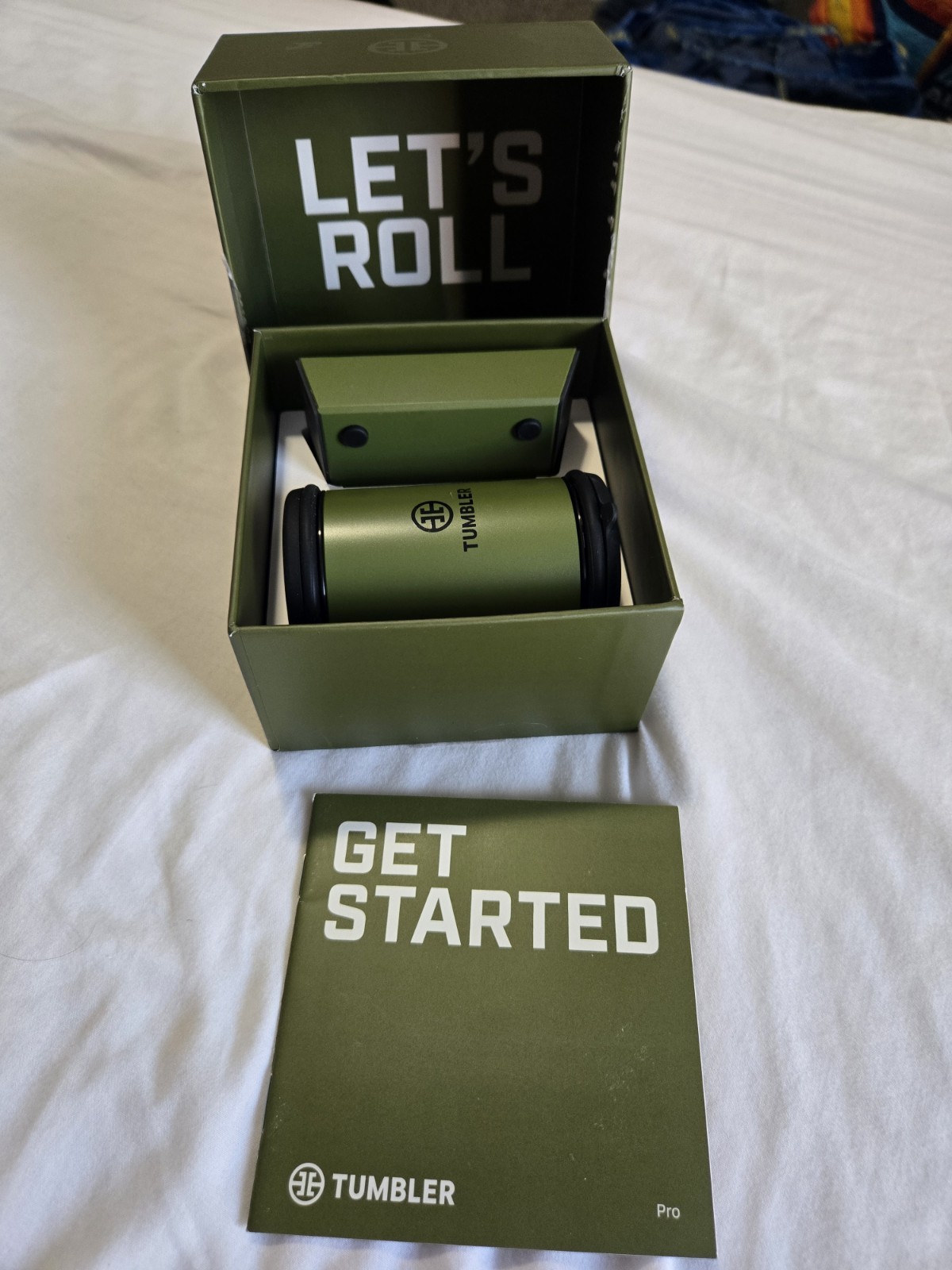 Tumbler Pro Forest Green Rolling Knife Sharpener.