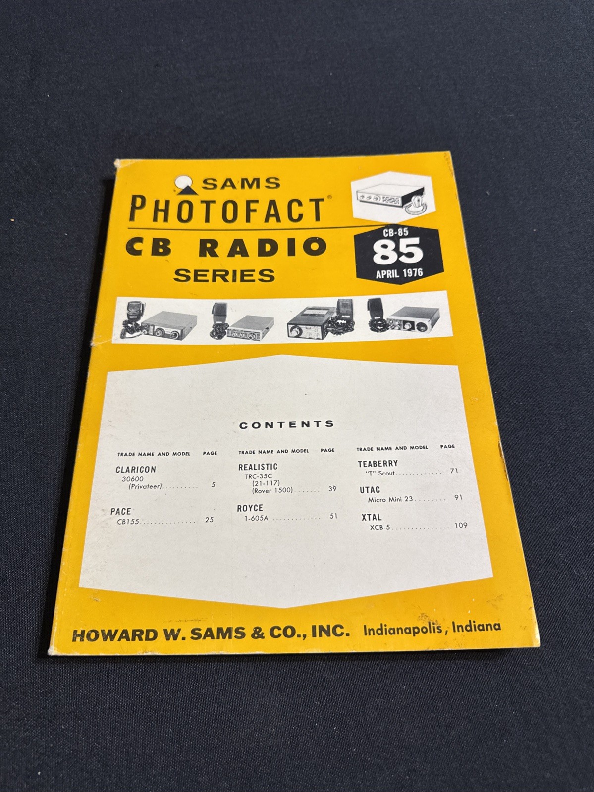 SAMS Photofact CB Radio Series Manual CB 85 April 1976