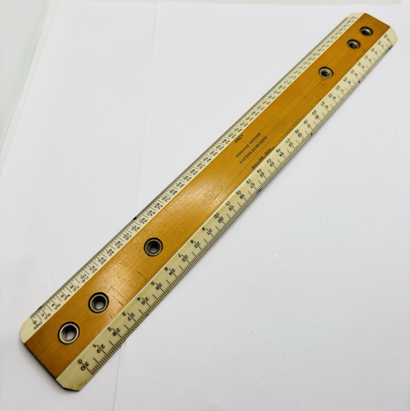 Vintage Simplon Of England Ruler Engine Divided Technical Drawing