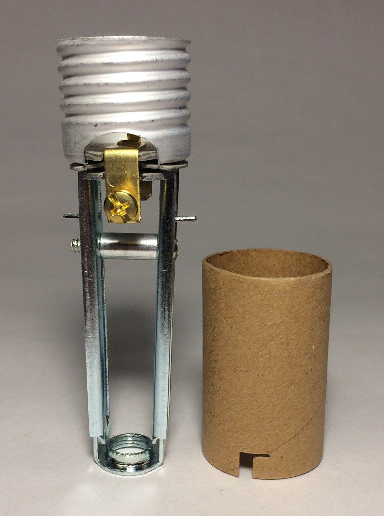 New 4" - 5 3/4" Adjustable Keyless Candle Socket For Medium Base Bulb #SO208i