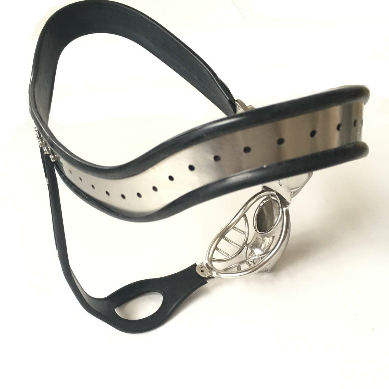 Stainless Steel Male Chastity Belt Cage Underwear Silicone Belt Pantys BDSM