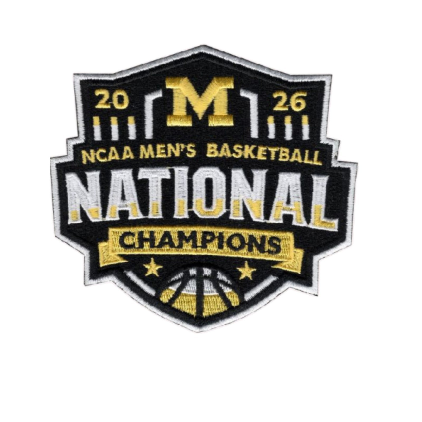 Michigan Wolverines 2026 Patch National Champions Basketball Embroidered Iron on