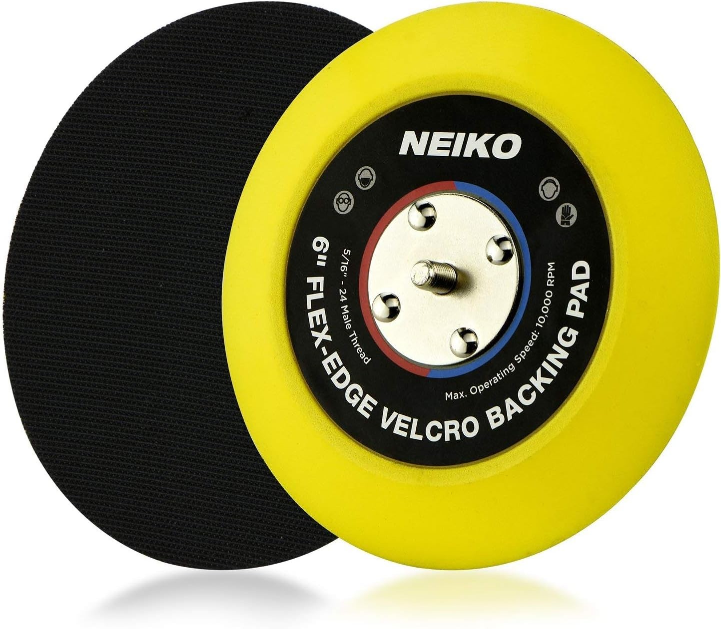 6 Inch Flexible Edge PU Backing Pad Hook and Loop Sanding Pad