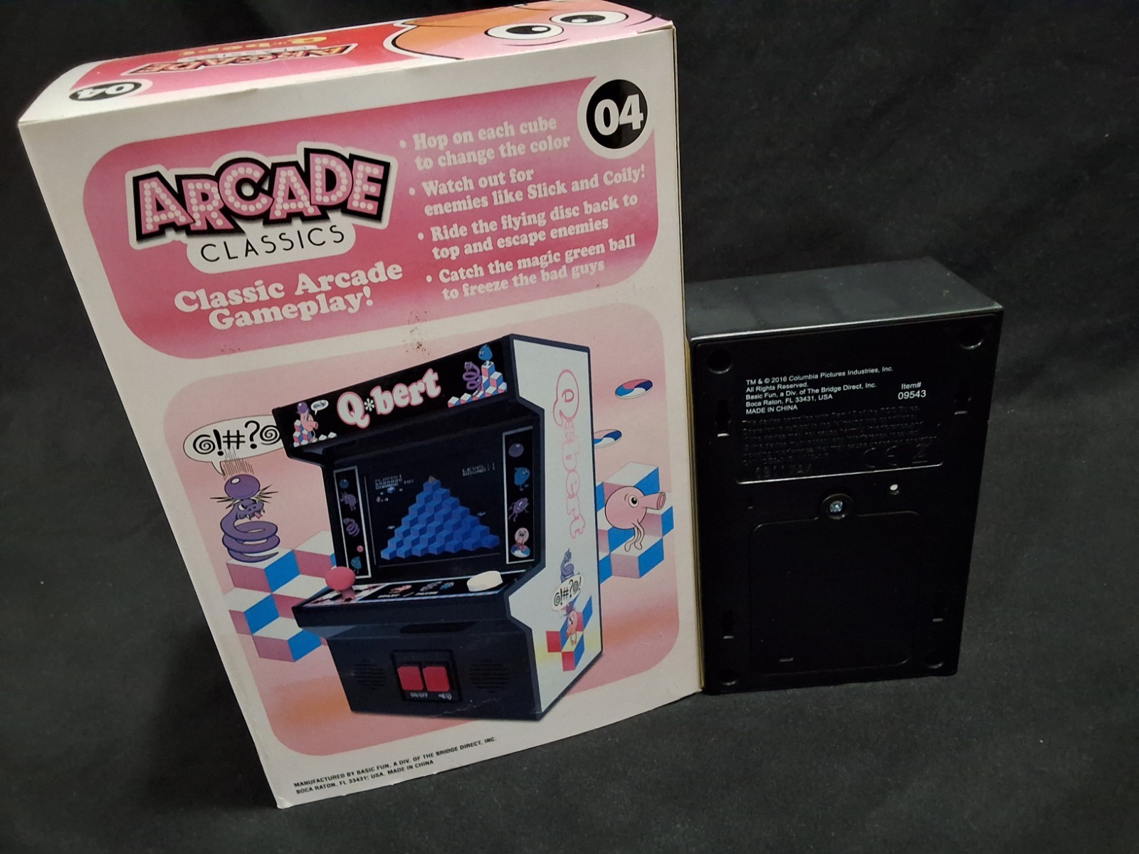 Basic Fun Arcade Classics Q*bert Mini Arcade Machine 2016 Reproduction