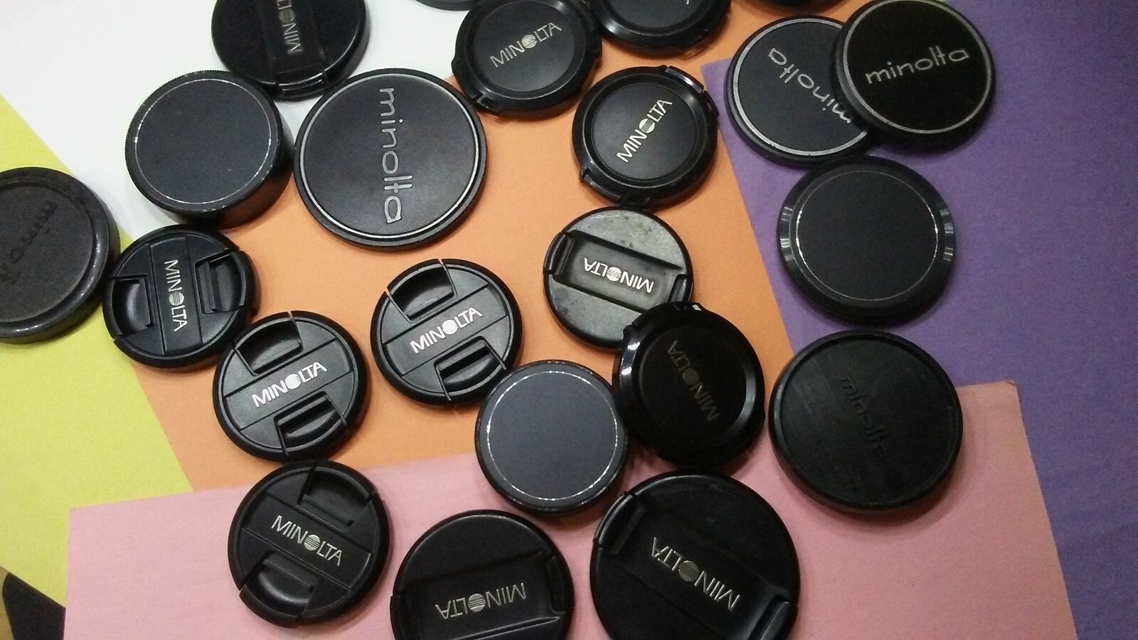 "" Genuine Minolta Lens Caps Front Rear Body - Various sizes listing