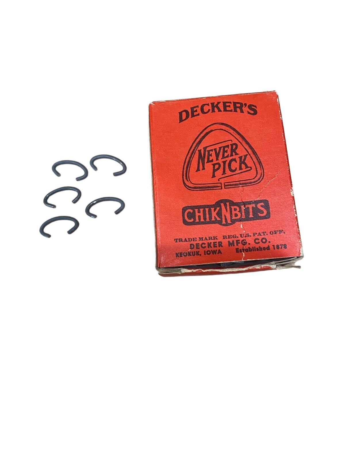 Vintage Box Turkey Chicken Turkebits Never-Pick 1 1/2" bits 100 pcs Poultry