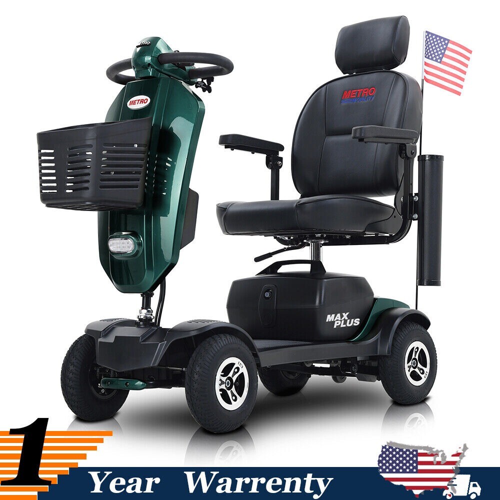 4-Wheel Travel Mobility Scooter 16 Miles 300W w/ USB charger Port 300lb Capatity