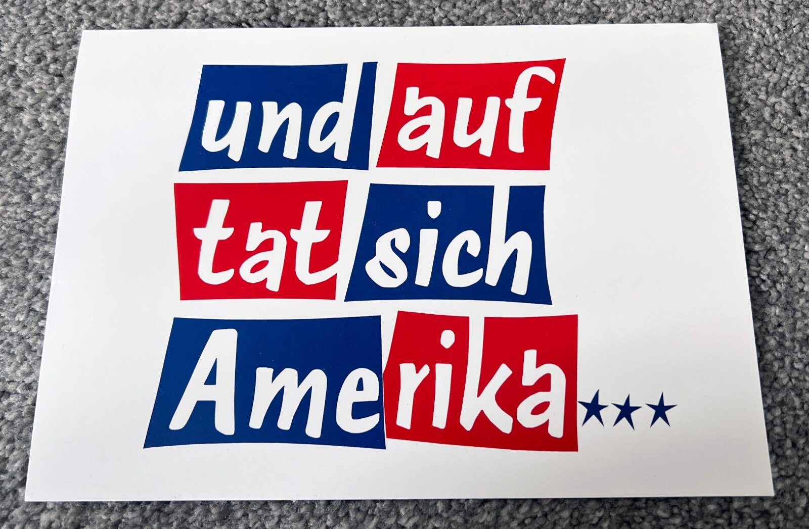 VALENTIN CARRON (2022) & America So Opened Up ANNOUNCE CARD EVA PRESENHUBER ART