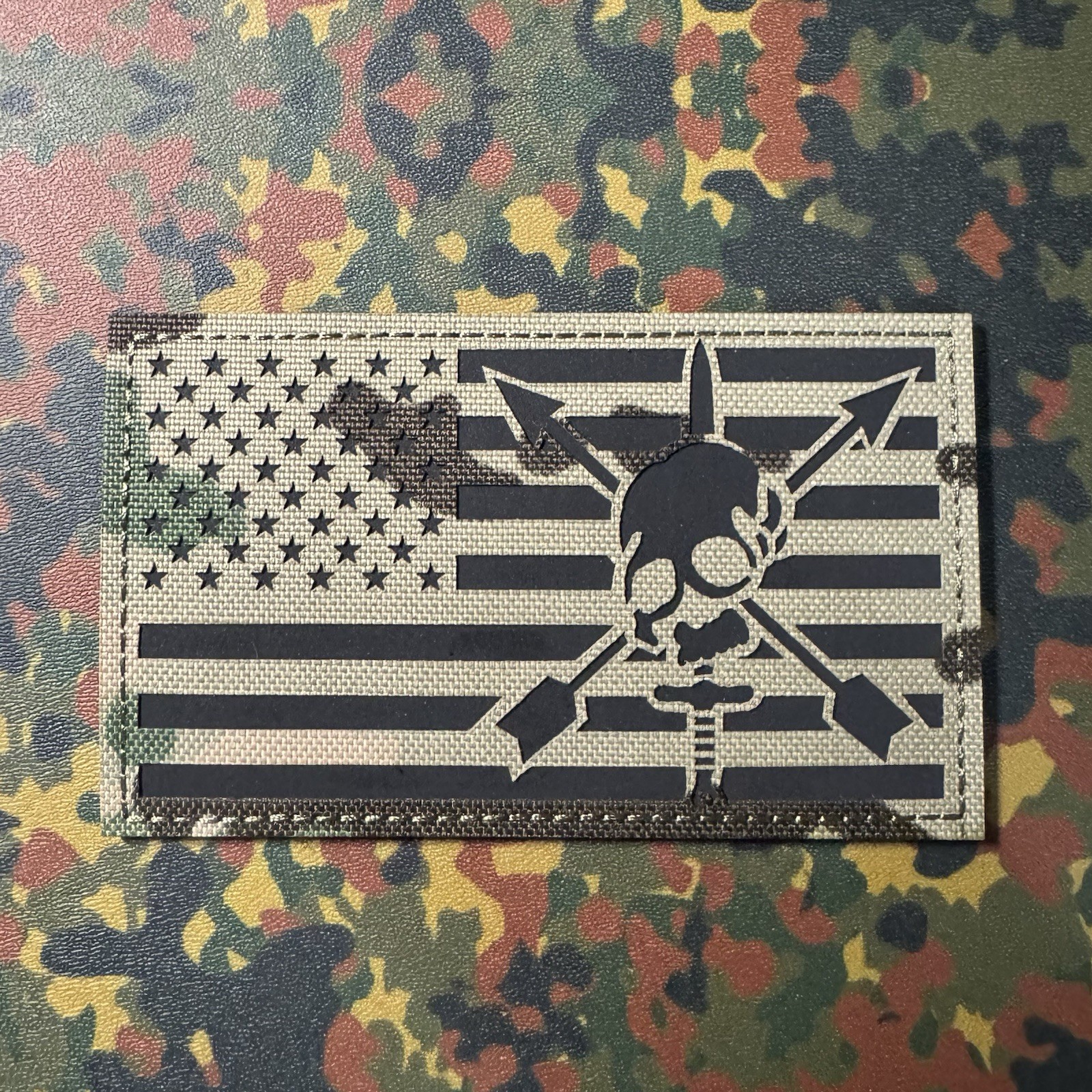 ODA 9235 19th SFG US FLAG Reflective Laser Cut Patch SFARTAETC CIF MULTICAM TRD