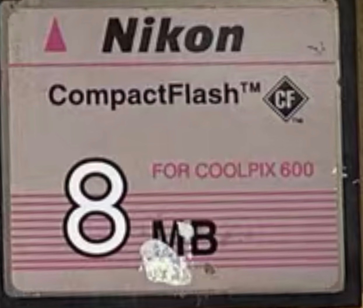Nikon Vintage Compact Flash 8MB CF Memory Card for Coolpix 600