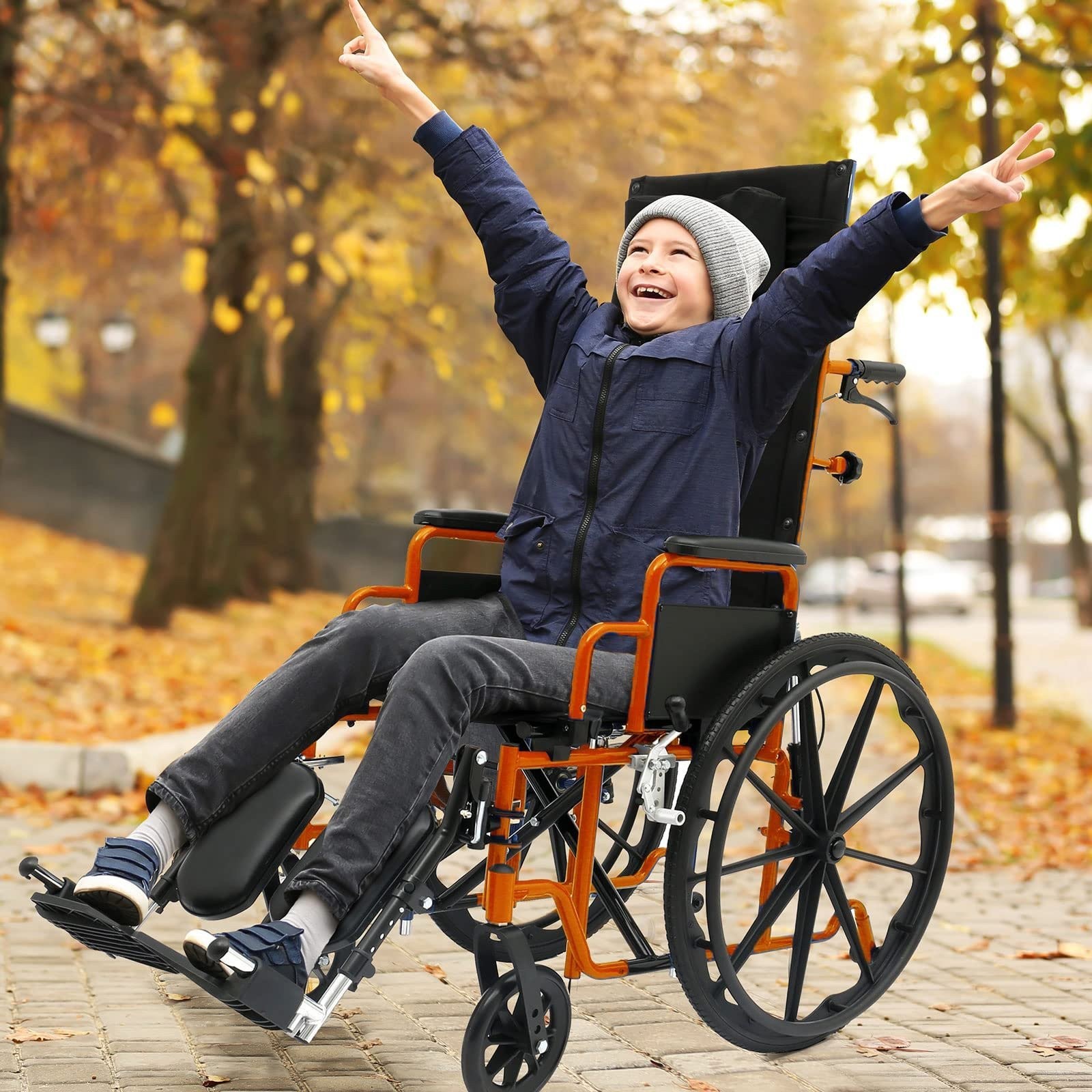 CIRCLE SPECIALTY, Ziggo Pro Seat Width Pediatric Reclining Wheelchair for...
