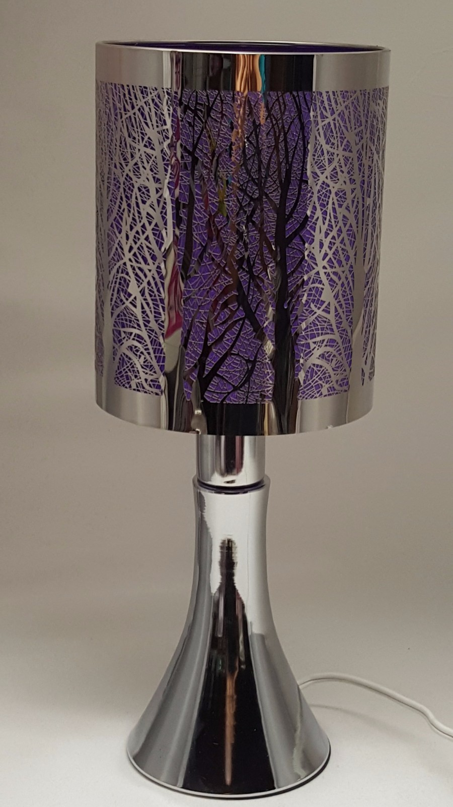 Fragrance ** Stainless Steel Table Touch Lamp Tree (Purple) Silver color