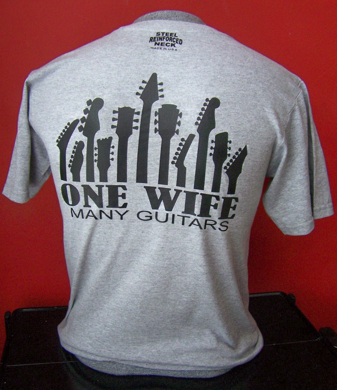 ONE WIFE...MANY GUITARS  T-SHIRT SIZE XL and all other sizes