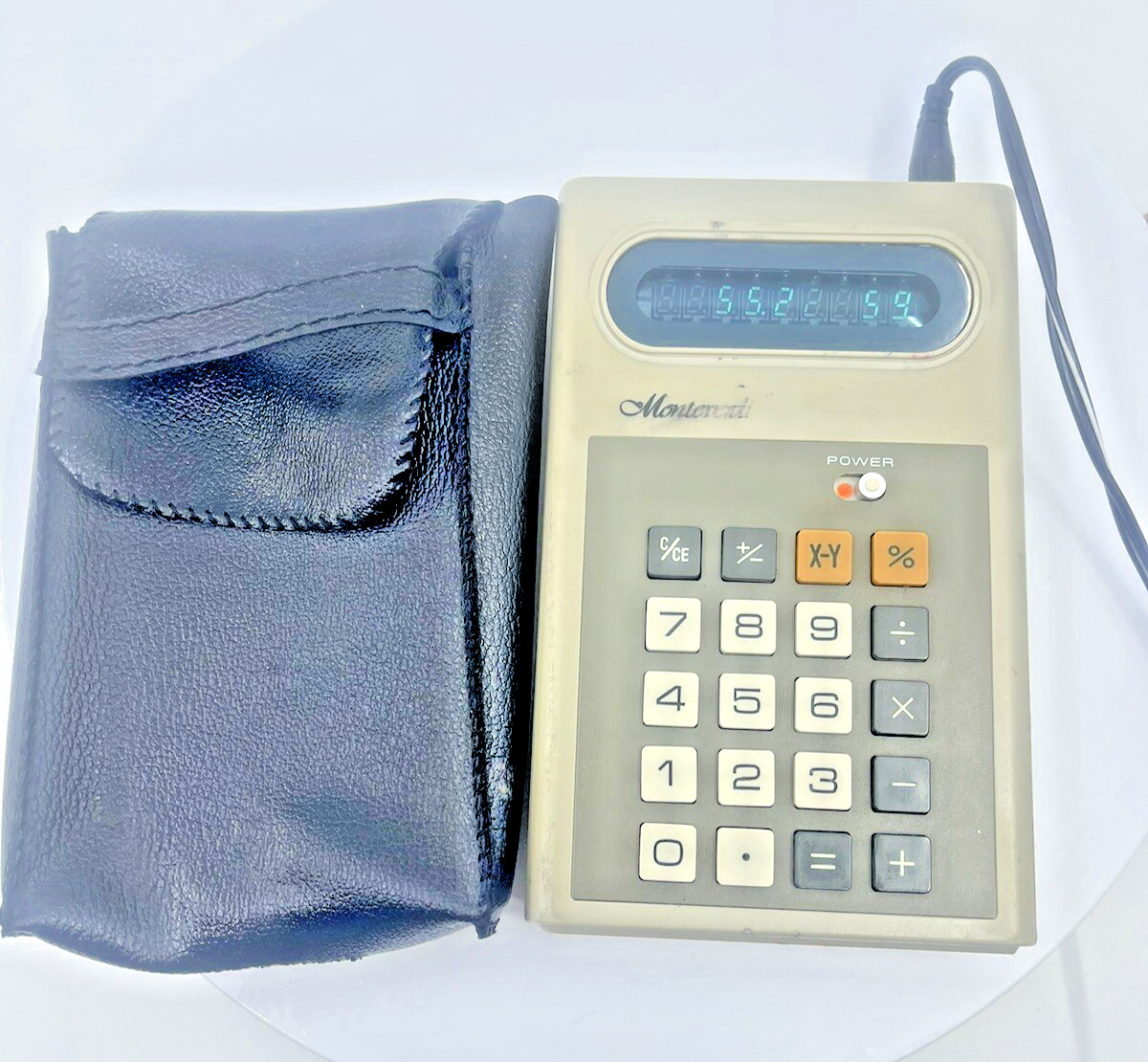 VTG Monteverdi Model E406 Plugin Battery Hand Held  Calculator Tested