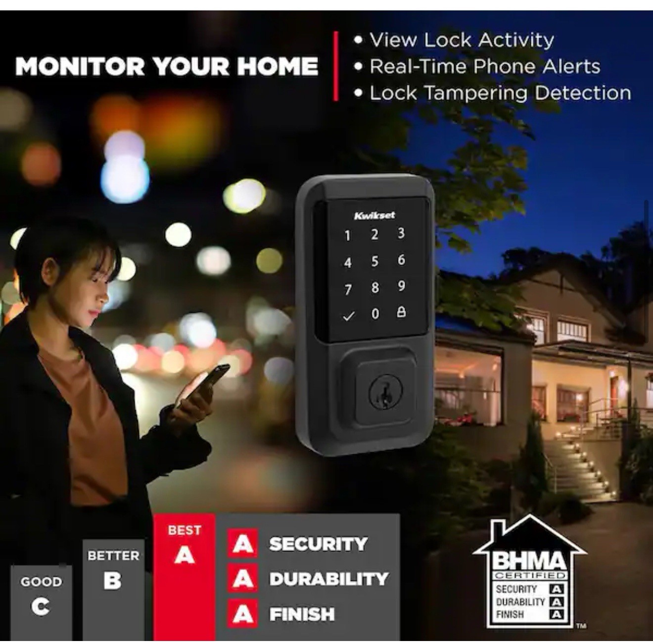 Kwikset Halo 939 Wi-Fi Smart Lock Touchscreen Keypad 99390-004 Matte Black New