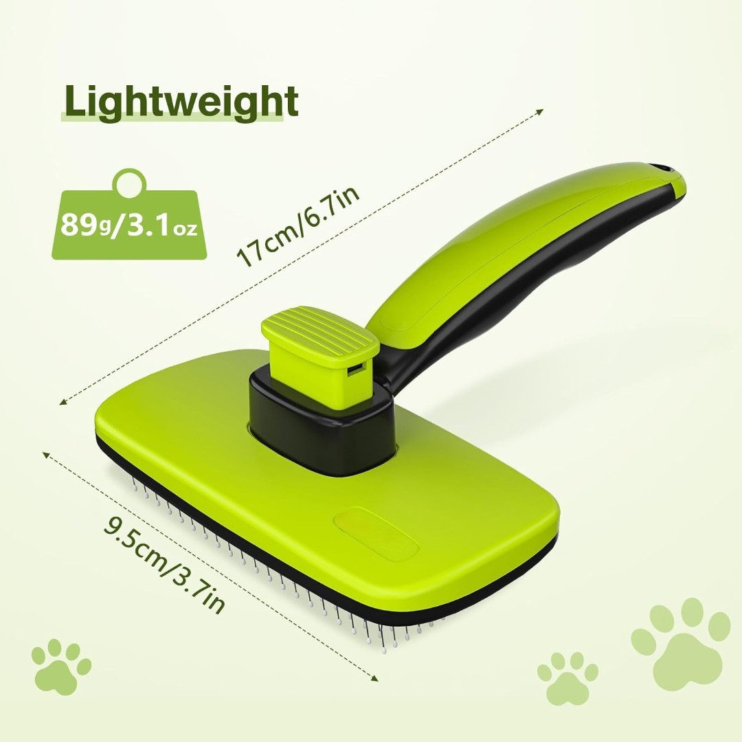 Dog Cat Slicker Brush Self Cleaning Pet Grooming Deshedding Tool