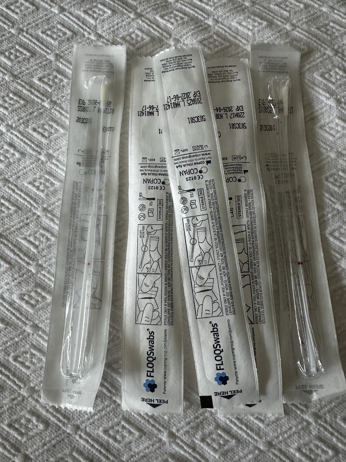 FLOQSwabs® Regular Flocked Swab with 80mm Breakpoint Lot Of 5