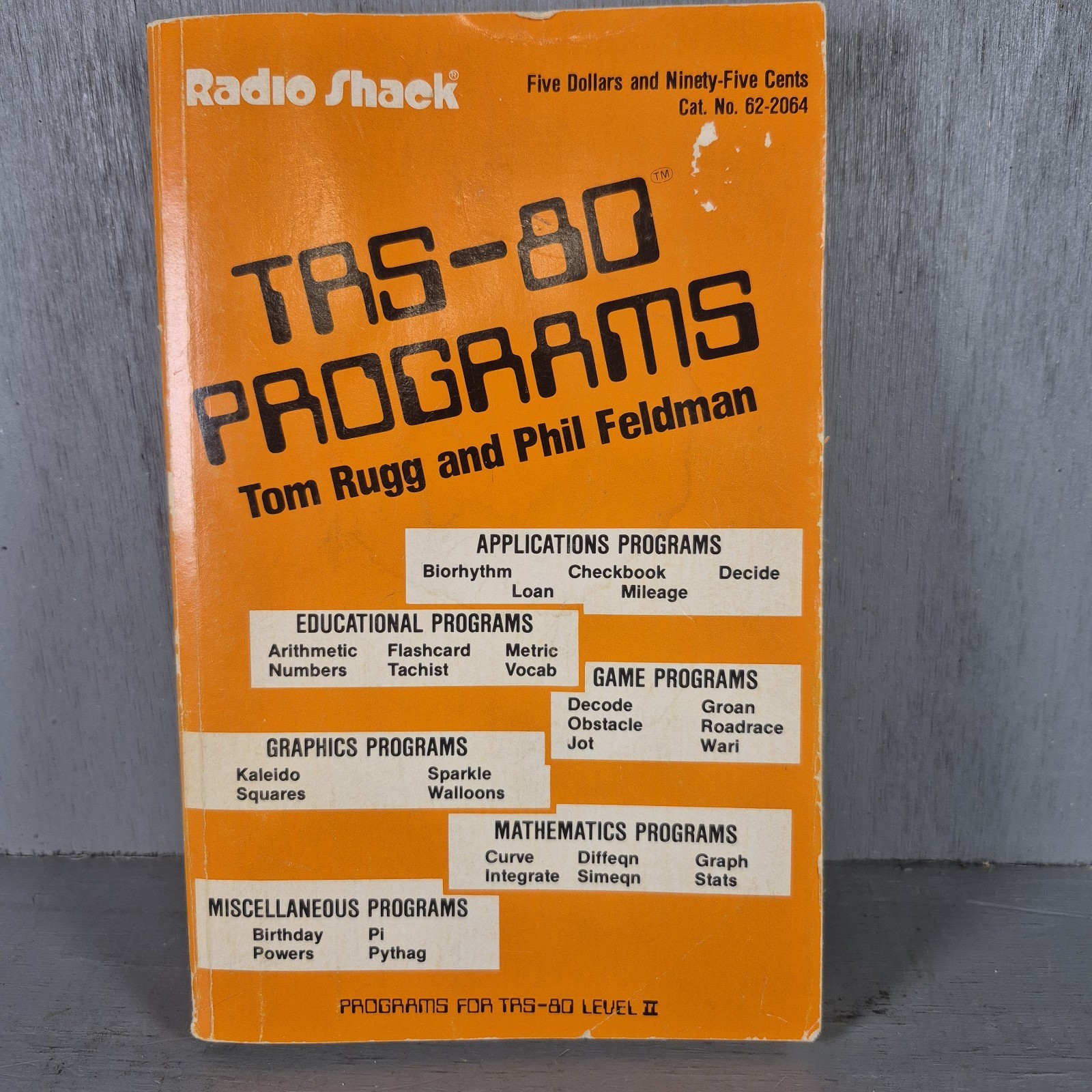 Radio Shack TRS-80 Programs Rugg Feldman 32 Basic Programs Level II Computer