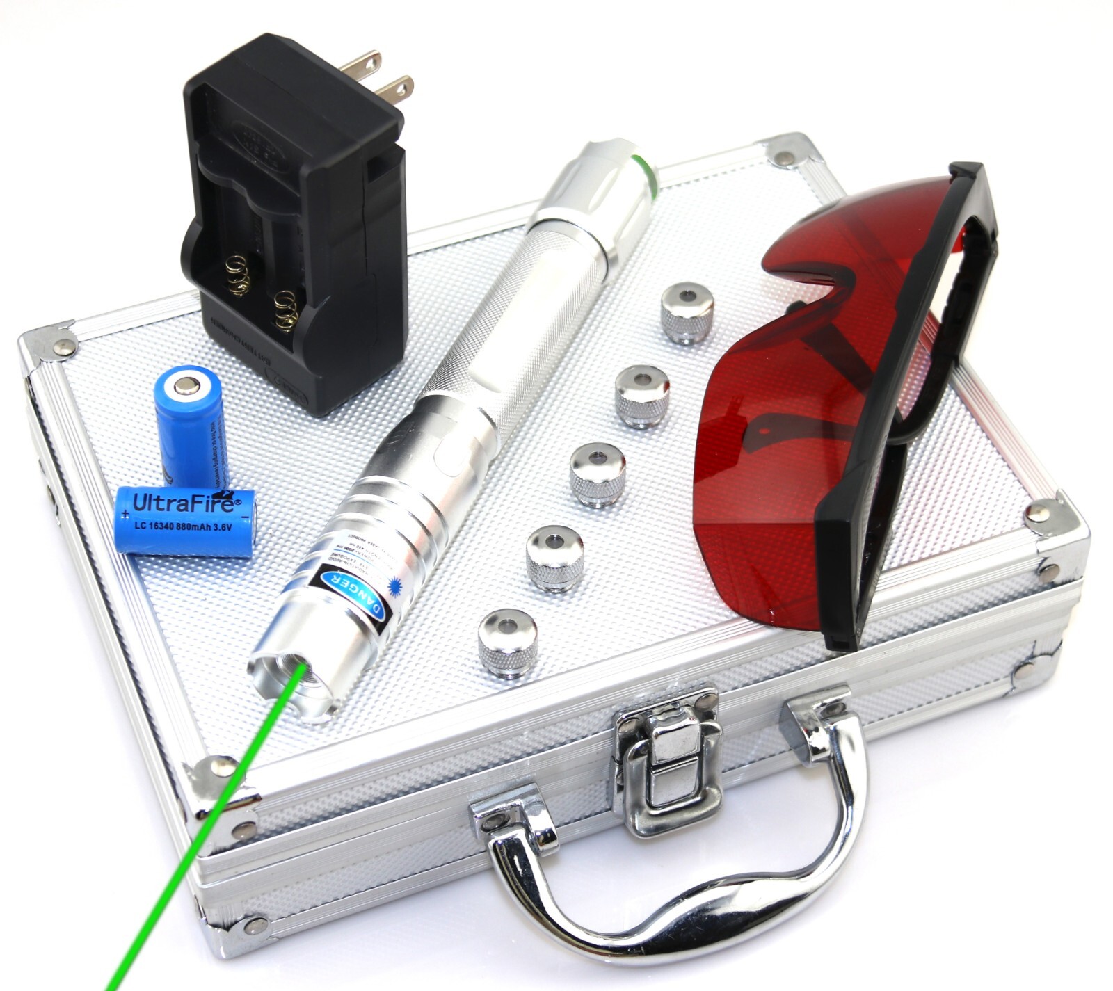GQ1 520nm Adjustable Focus Powerful Green Laser Pointer Visible Laser Beam