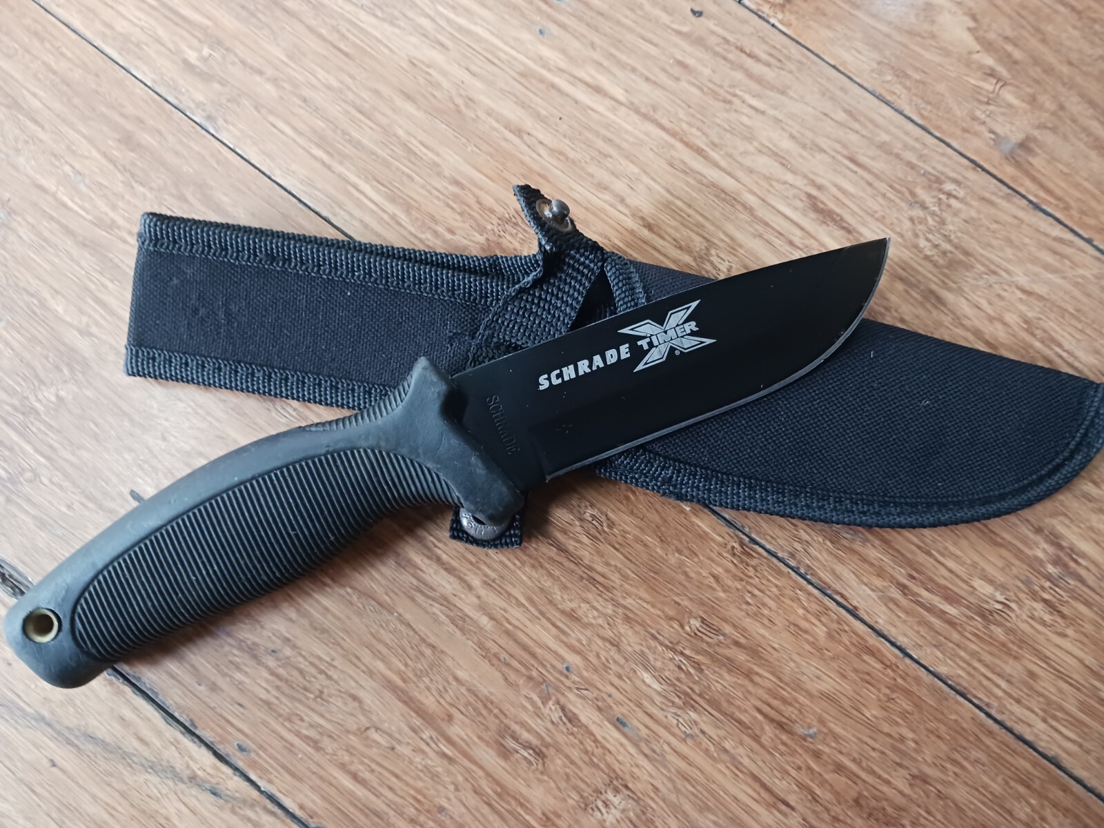 SCHRADE X TIMER DROP POINT KNIFE 4 1/4" FIXED BLADE - XT2B