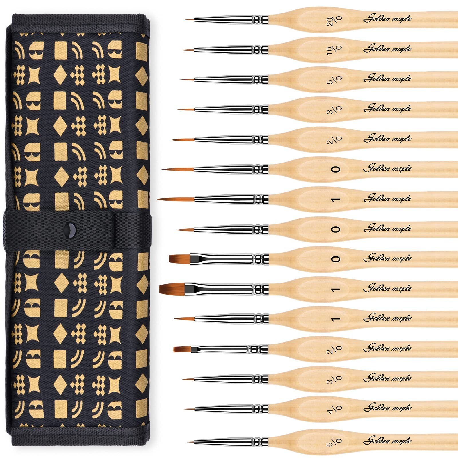 Golden Maple Miniature Paint Brushes, 15PC Model Brushes Micro Detail Paint B...