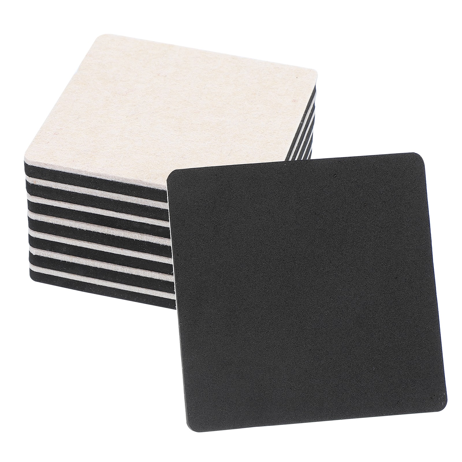 8Pcs 5 Inch Felt Furniture Movers Sliders Square Furniture Moving Pads Beige