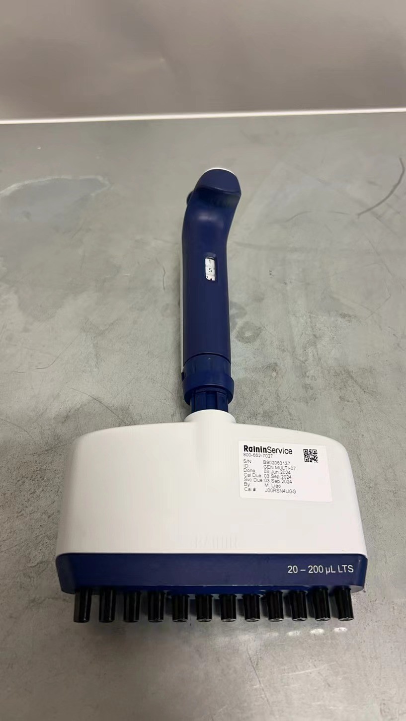 Rainin Pipet-Lite L-200 XLS 20-200uL LTS 12 Channel Pipette with WARRANTY