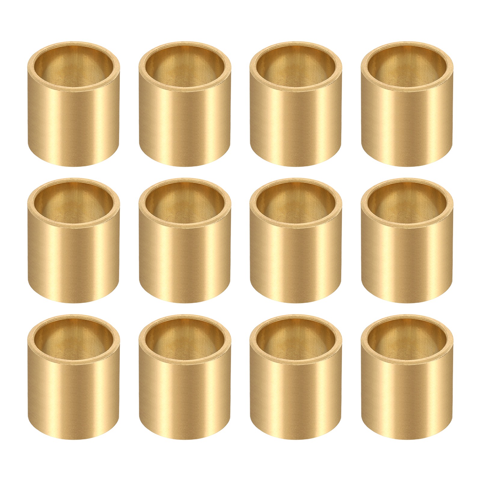 12 Pcs Sleeve Bearings 10x12x12mm Self-Lubricating Sintered Bronze Bushings