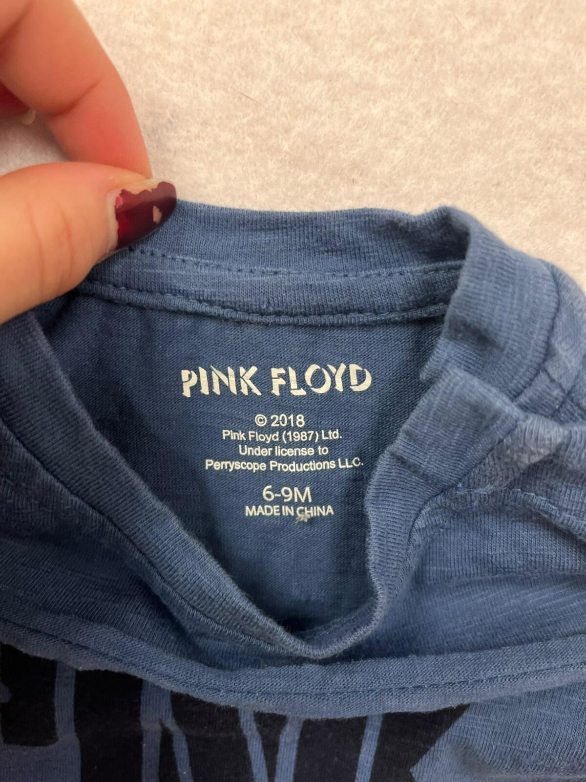 Pink Floyd Baby Boy World Tour Long Sleeve T-Shirt 6-9M #6300